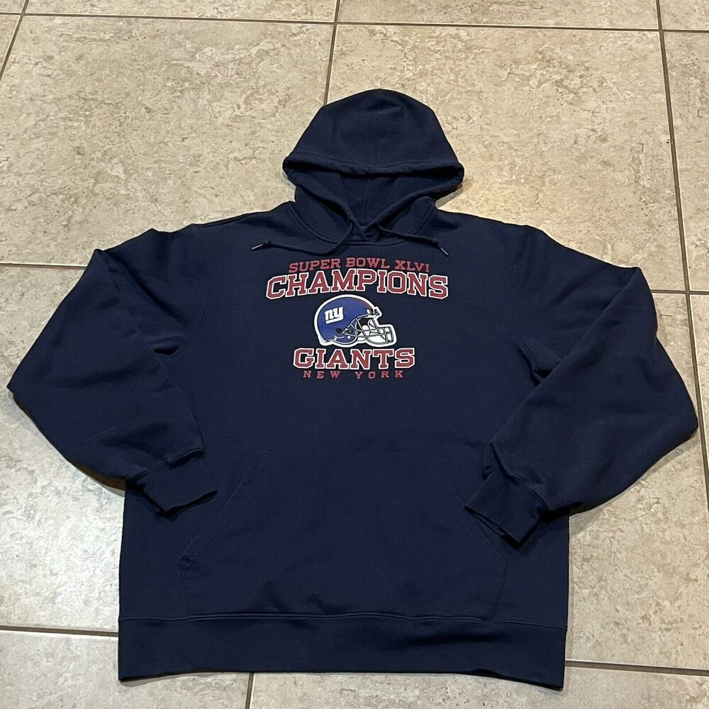 2012 Reebok/New York Giants “Super Bowl XLVI Champions” Sweatshirt Hoodie Medium
